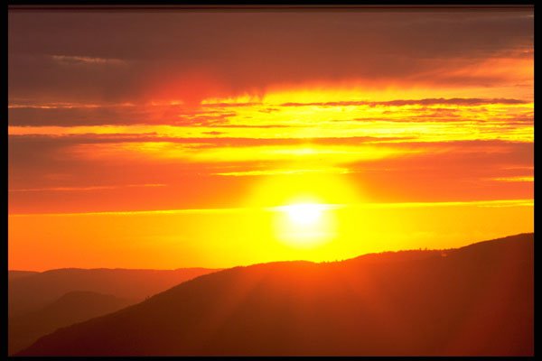 424078 Sunset, Northwest Territories, Canada A4 Photo Print