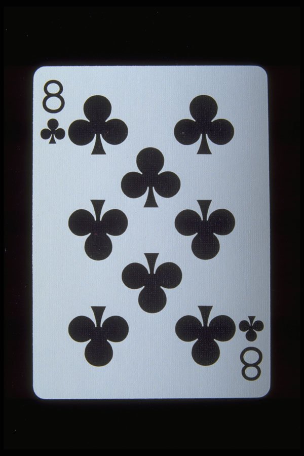 425017 Eight Of Clubs A4 Photo Print