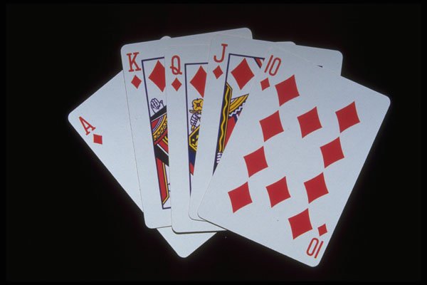 425026 Royal Flush, Diamonds A4 Photo Print