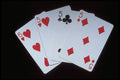 425042 Three Fives And A Six Of Hearts A4 Photo Print