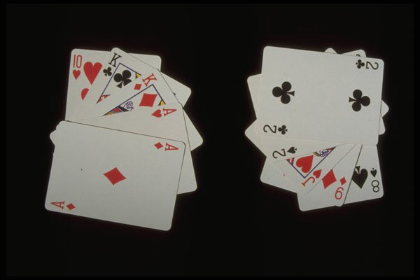 425049 Poker Hands Two Pairs Beat One Pair A4 Photo Print