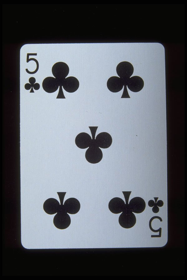 425051 Five Of Clubs A4 Photo Print