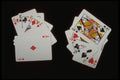 425055 Poker Hands Three Of A Kind Beats Two Pairs A4 Photo Print