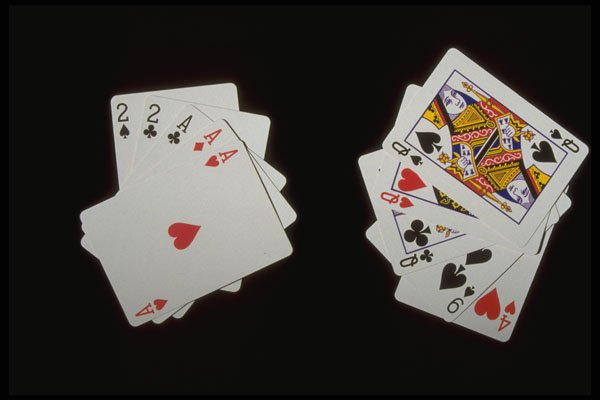 425062 Poker Hand Full House Beats Three Of A Kind A4 Photo Print