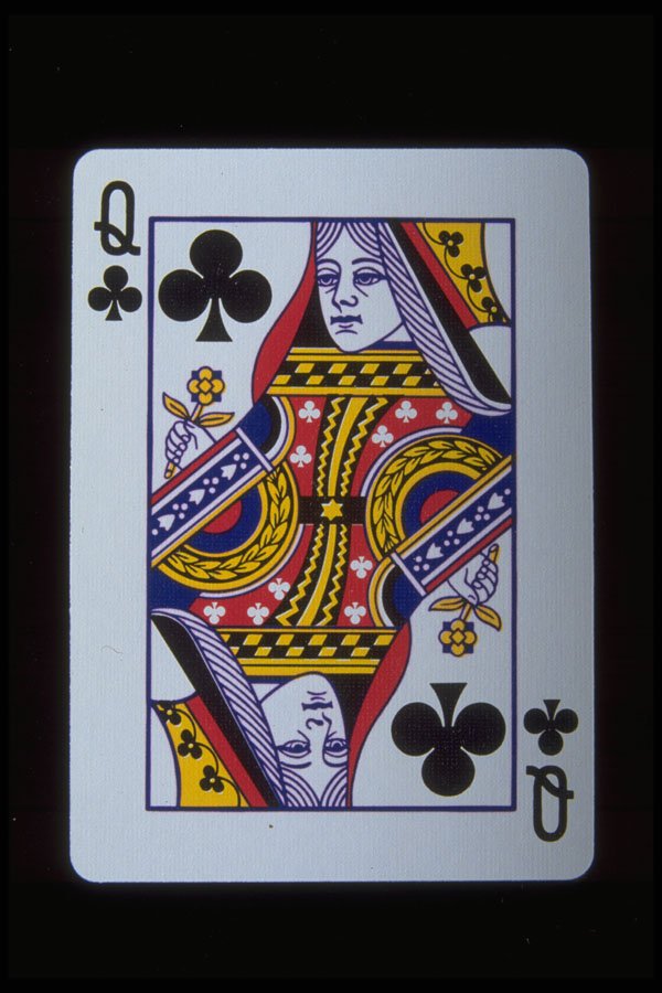 425083 Queen Of Clubs A4 Photo Print