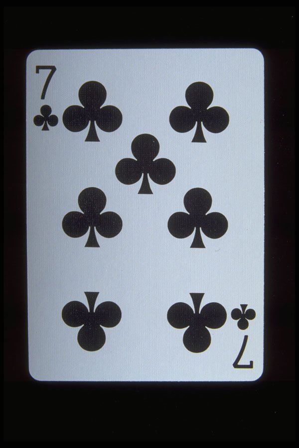 425097 Seven Of Clubs A4 Photo Print