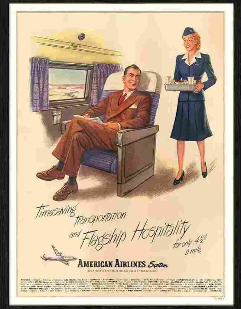 426 01 american airlines air hostesses Advert A4 Photo Print