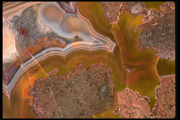 426001 Red brown Agate A4 Photo Print