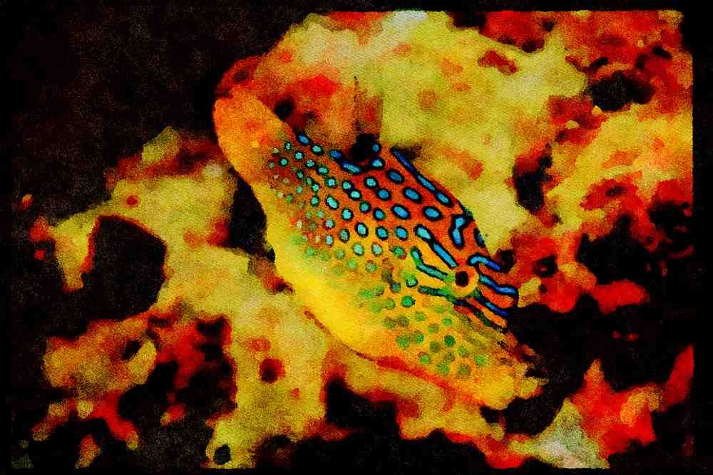 427077 The Indo pacific Sharpnose Puffer A4 Limited Edition Watercolour Print
