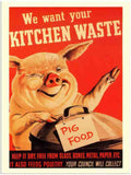 428 we want your kitchen waste war poster 2 Vintage Advert A4 Photo Print