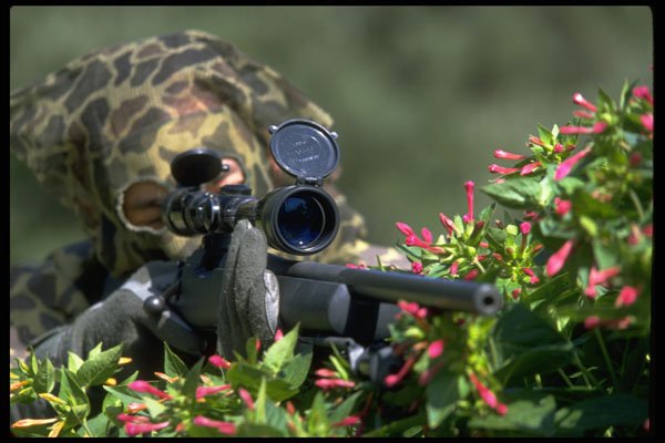 428000 Sniper In Hide Position A4 Photo Print