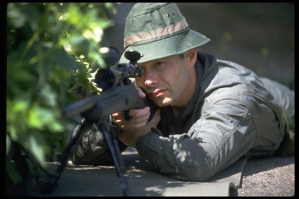 428010 Sniper In Hide Position A4 Photo Print