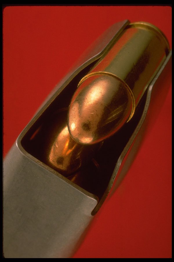 428096 9mm Pistol Rounds In Smith And Wesson Magazine A4 Photo Print