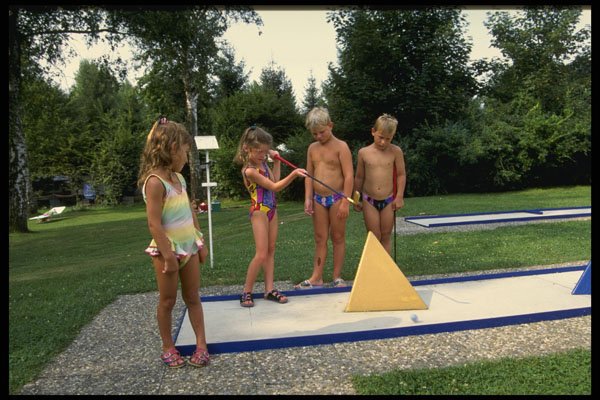 429003 Playing Mini Golf, Black Forest, Germany A4 Photo Print