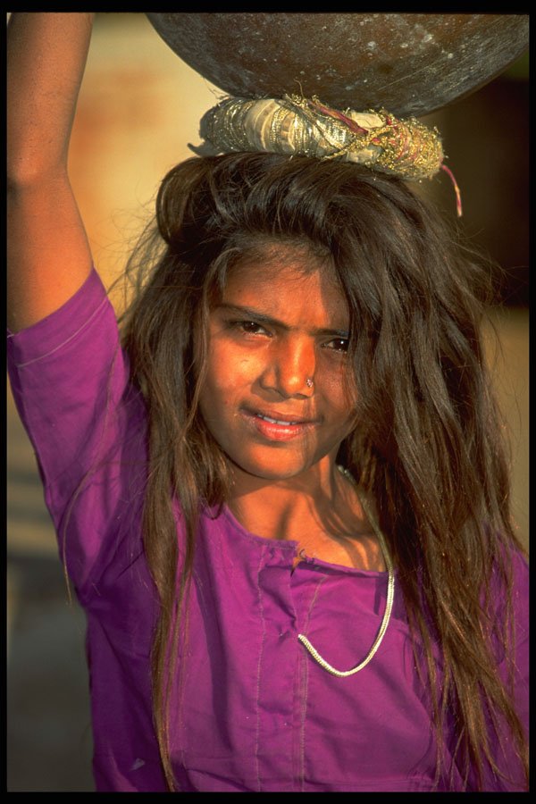 429013 Pretty Girl, Pushkar, India A4 Photo Print