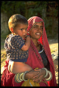 429014 Mother And Baby, Ajmer, India A4 Photo Print