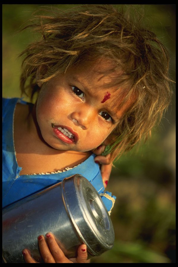 429015 Curious Baby, Ajmer, India A4 Photo Print