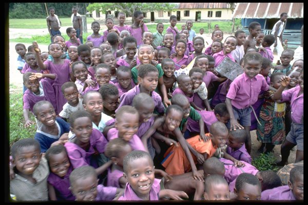 429034 School Children In Agbadu, Nigeria A4 Photo Print