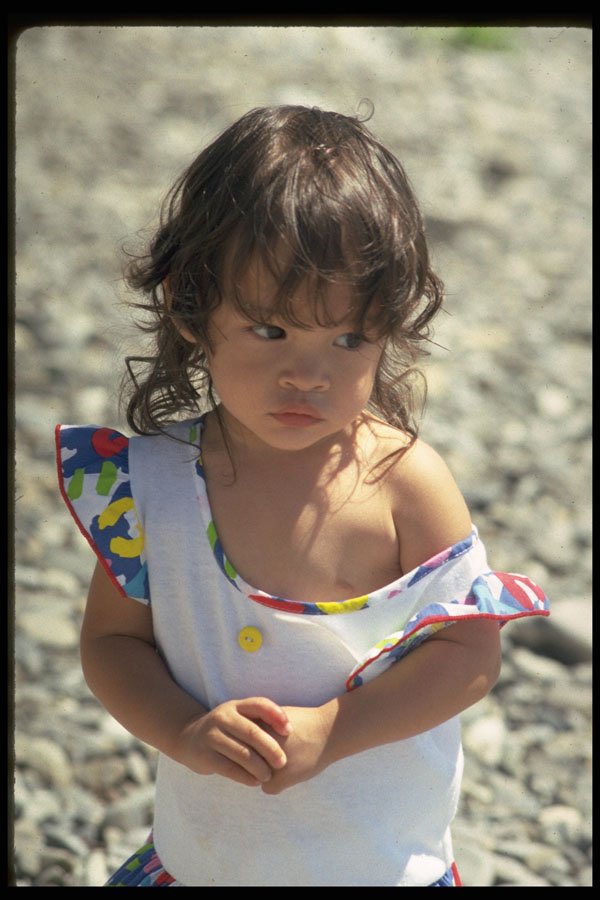 429046 Rene On The Beach A4 Photo Print