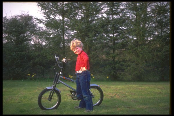 429068 Child With Bike A4 Photo Print