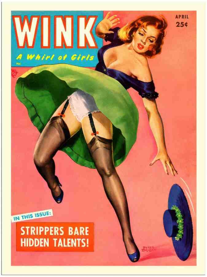 43 wink glamour magazine cover 2 Vintage Advert A4 Photo Print