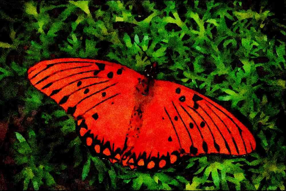 432048 Gulf Fritillary, Dione Insularis A4 Limited Edition Watercolour Print