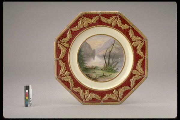 433022 Hand painted Plate A4 Photo Print