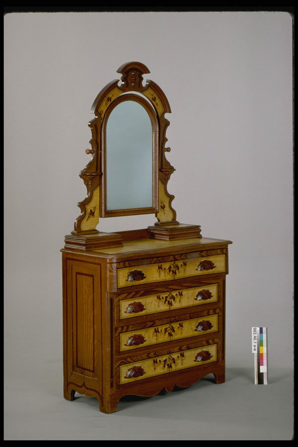 435037 Chest Of Drawers With Mirror A4 Photo Print