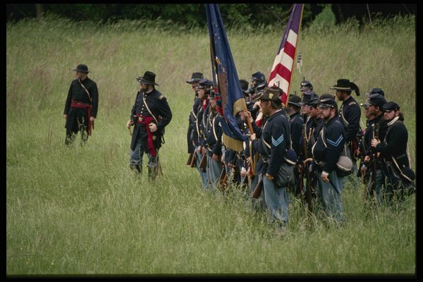 436010 Union Infantry Form For Battle, Civil War A4 Photo Print