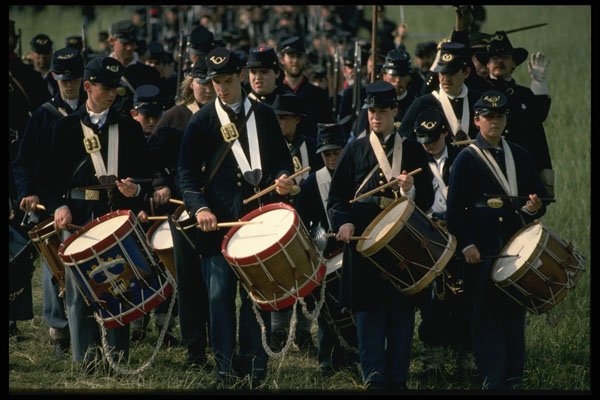 436014 Drummers Lead Union Column, Civil War A4 Photo Print