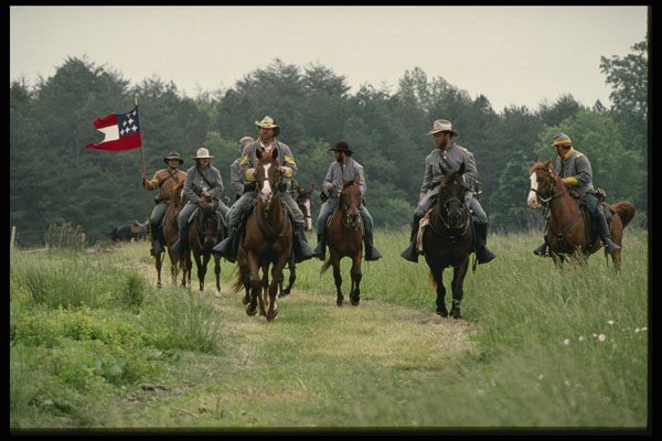 436016 Confederate Cavalry Officers On Horseback, Civil War A4 Photo Print
