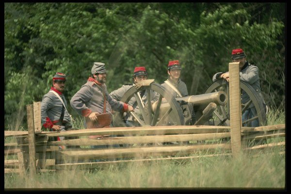 436018 Confederate Artillery Position, Civil War A4 Photo Print