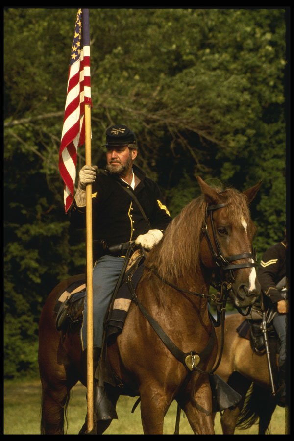 436022 Union Cavalry Mounts For Advance, Civil War A4 Photo Print
