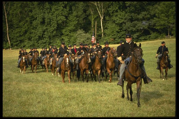436025 Union Cavalry In Tight Formation, Civil War A4 Photo Print