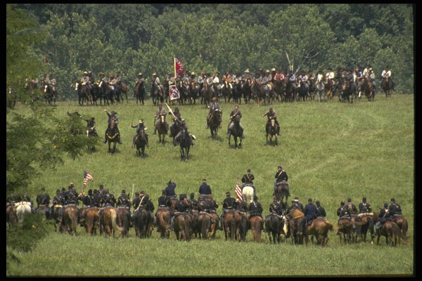 436030 Confederate Cavalry Charges Downhill, Civil War A4 Photo Print