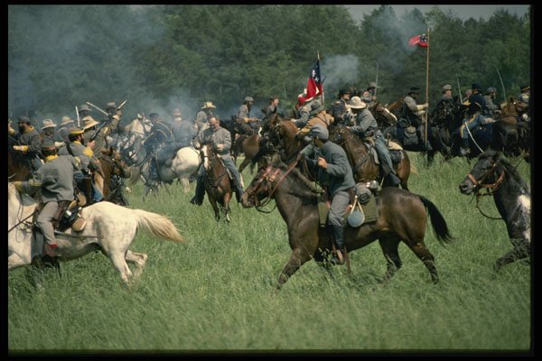 436033 Hand to hand Cavalry Combat, Civil War A4 Photo Print