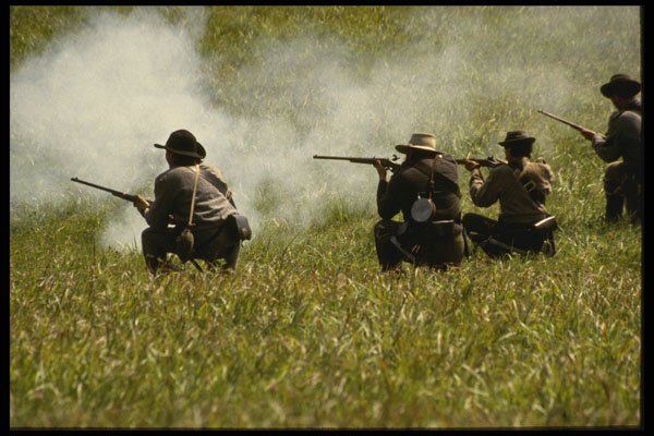 436034 Confederate Infantry Support Cavalry, Civil War A4 Photo Print