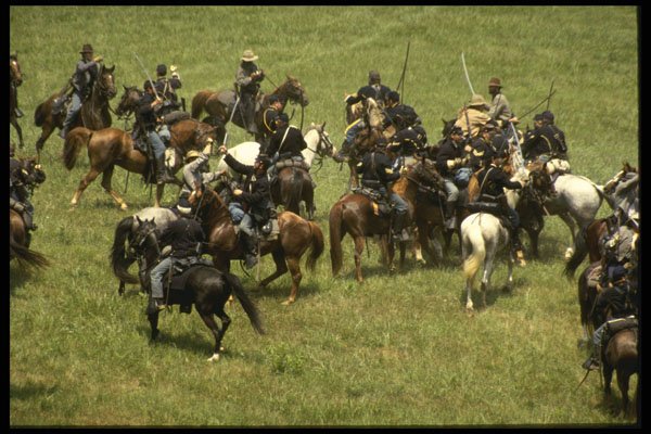 436036 Mounted Cavalry Combat, Civil War A4 Photo Print
