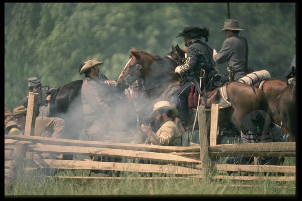 436037 Confederate Generals Direct The Action, Civil War A4 Photo Print
