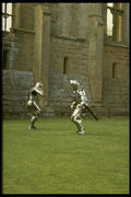 436072 Sword Fighting In Full Armor At Kenilworth Castle A4 Photo Print