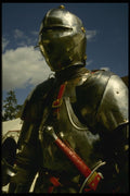 436076 Knight In Suites Of Armor At Kenilworth Castle A4 Photo Print