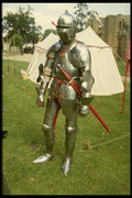 436079 Knight In Full Armor At Kenilworth Castle A4 Photo Print