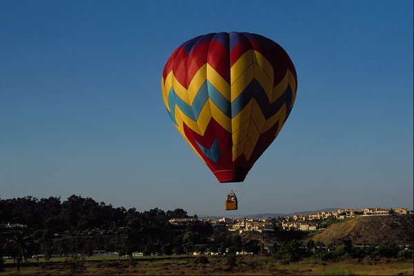 438022 Hot air Balloon Over Fairbanks Ranch A4 Photo Print