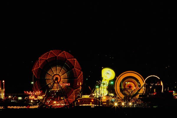438030 Del Mar Fair, Night View A4 Photo Print