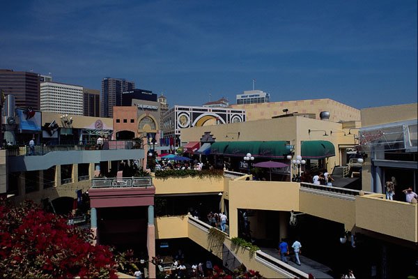 438058 Shopping At Horton Plaza Mall A4 Photo Print