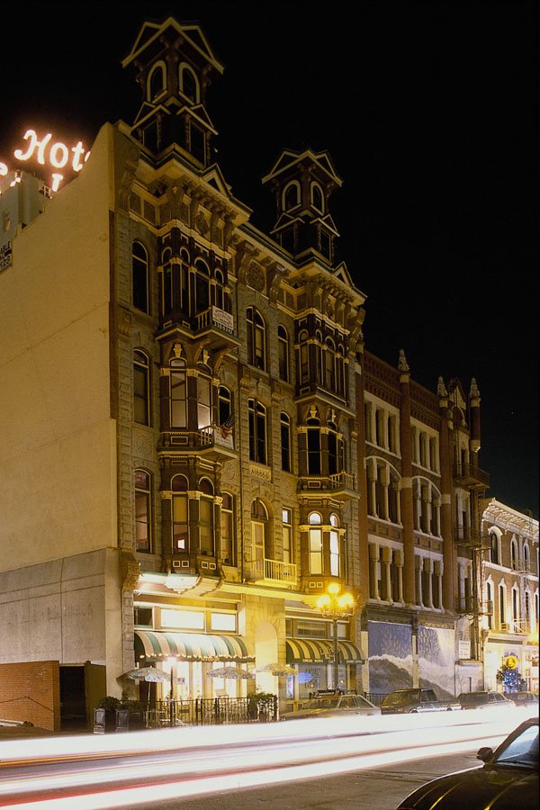 438085 Gaslamp Quarter, Night View A4 Photo Print