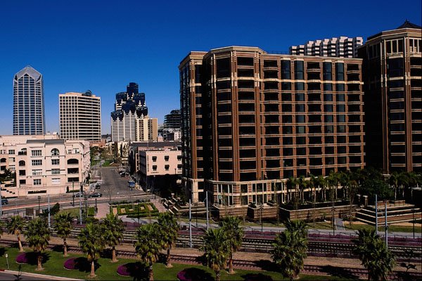 438086 Downtown Apartment And Office Buildings A4 Photo Print