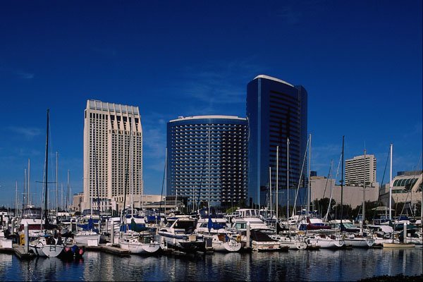 438095 Downtown Hotels And Marina A4 Photo Print
