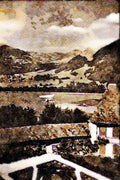 439002 The Flowered Courtyard Of Gruyere Castle A4 Limited Edition Watercolour Print