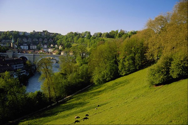 439004 View Of Nydeggbrucke Bridge Over The Aare River A4 Photo Print
